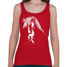 PRINTFASHION Ló arc - Női atléta - Cseresznyepiros