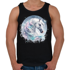 PRINTFASHION ló - Férfi atléta - Fekete atléta, trikó