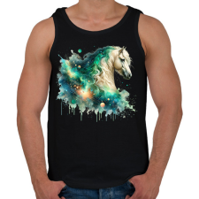 PRINTFASHION ló - Férfi atléta - Fekete atléta, trikó