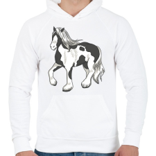 PRINTFASHION Ló - Férfi kapucnis pulóver - Fehér női pulóver, kardigán