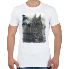 PRINTFASHION ló - Férfi póló - Fehér férfi póló