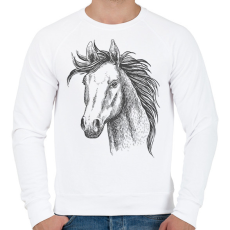 PRINTFASHION ló - Férfi pulóver - Fehér