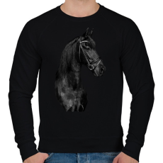 PRINTFASHION ló - Férfi pulóver - Fekete