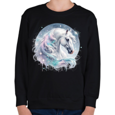 PRINTFASHION ló - Gyerek pulóver - Fekete