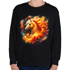 PRINTFASHION ló - Gyerek pulóver - Fekete