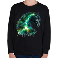 PRINTFASHION ló - Gyerek pulóver - Fekete gyerek pulóver, kardigán