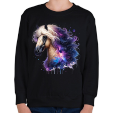 PRINTFASHION ló - Gyerek pulóver - Fekete gyerek pulóver, kardigán