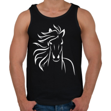 PRINTFASHION Ló minta  - Férfi atléta - Fekete atléta, trikó