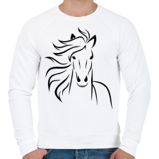 PRINTFASHION Ló minta - Férfi pulóver - Fehér férfi pulóver, kardigán