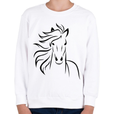 PRINTFASHION Ló minta  - Gyerek pulóver - Fehér