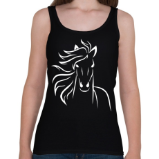 PRINTFASHION Ló minta  - Női atléta - Fekete