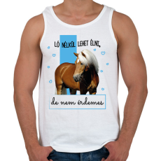 PRINTFASHION Ló nélkül lehet élni - Férfi atléta - Fehér