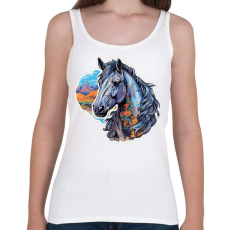 PRINTFASHION Ló - Női atléta - Fehér