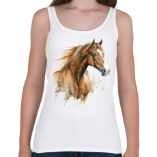 PRINTFASHION Ló - Női atléta - Fehér