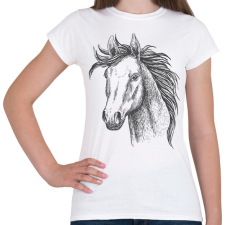 PRINTFASHION ló - Női póló - Fehér női póló