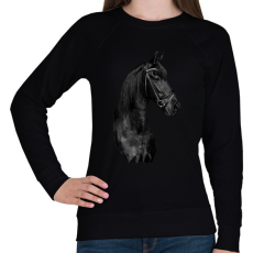 PRINTFASHION ló - Női pulóver - Fekete