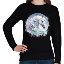 PRINTFASHION ló - Női pulóver - Fekete női pulóver, kardigán