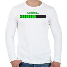 PRINTFASHION Loading... - Férfi hosszú ujjú póló - Fehér férfi póló