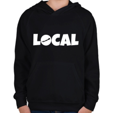 PRINTFASHION Local - Gyerek kapucnis pulóver - Fekete