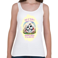 PRINTFASHION Locsolkodós póló - Női atléta - Fehér