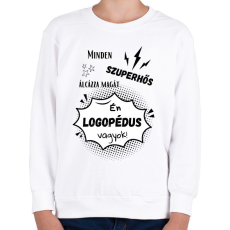 PRINTFASHION Logopédus - Gyerek pulóver - Fehér