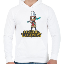 PRINTFASHION LOL Ekko - Férfi kapucnis pulóver - Fehér férfi pulóver, kardigán