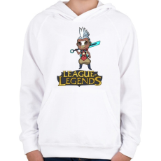 PRINTFASHION LOL Ekko - Gyerek kapucnis pulóver - Fehér