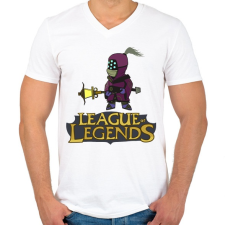 PRINTFASHION LOL Jax - Férfi V-nyakú póló - Fehér férfi póló