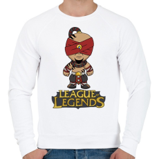 PRINTFASHION LOL Lee Sin - Férfi pulóver - Fehér