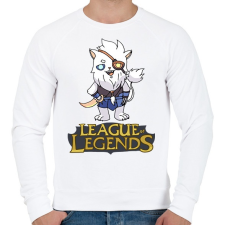 PRINTFASHION LOL Rengar - Férfi pulóver - Fehér férfi pulóver, kardigán