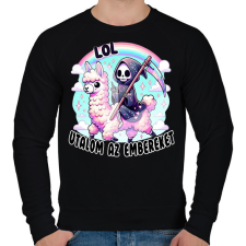 PRINTFASHION LOL, utálom az embereket - Férfi pulóver - Fekete férfi pulóver, kardigán