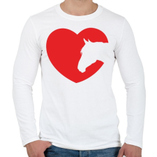 PRINTFASHION lólove - Férfi hosszú ujjú póló - Fehér férfi póló