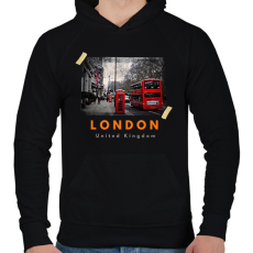 PRINTFASHION london - Férfi kapucnis pulóver - Fekete