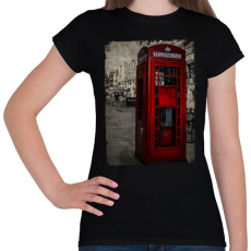 PRINTFASHION London Grunge - Női póló - Fekete