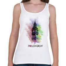 PRINTFASHION london - Női atléta - Fehér női trikó