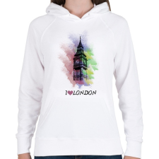 PRINTFASHION london - Női kapucnis pulóver - Fehér női pulóver, kardigán