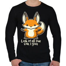 PRINTFASHION Look At All The Fox I Give - Férfi hosszú ujjú póló - Fekete férfi póló
