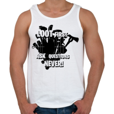 PRINTFASHION Loot first - Férfi atléta - Fehér atléta, trikó