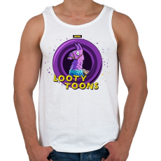 PRINTFASHION Looty Toons - Férfi atléta - Fehér