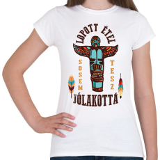 PRINTFASHION Lopott étel - Omaha indián - Női póló - Fehér