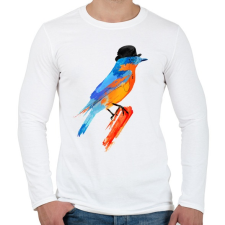PRINTFASHION Lord bird - Férfi hosszú ujjú póló - Fehér férfi póló