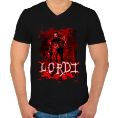 PRINTFASHION LORDI-bloody poster - Férfi V-nyakú póló - Fekete