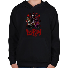 PRINTFASHION lordi - Gyerek kapucnis pulóver - Fekete