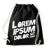 PRINTFASHION Lorem ipsum - Sportzsák, Tornazsák - Fekete