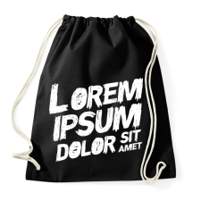 PRINTFASHION Lorem ipsum - Sportzsák, Tornazsák - Fekete tornazsák