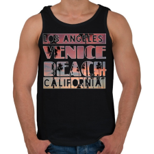 PRINTFASHION los angeles venice beach california - Férfi atléta - Fekete atléta, trikó