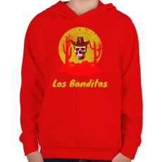 PRINTFASHION los banditos - Gyerek kapucnis pulóver - Piros