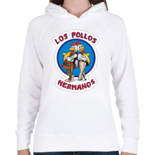 PRINTFASHION Los_Pollos_Hermanos - Női kapucnis pulóver - Fehér női pulóver, kardigán