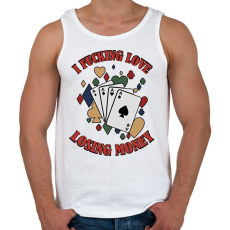 PRINTFASHION Losing money - Férfi atléta - Fehér