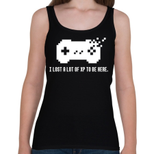 PRINTFASHION LOST A LOT OF XP - Női atléta - Fekete női trikó